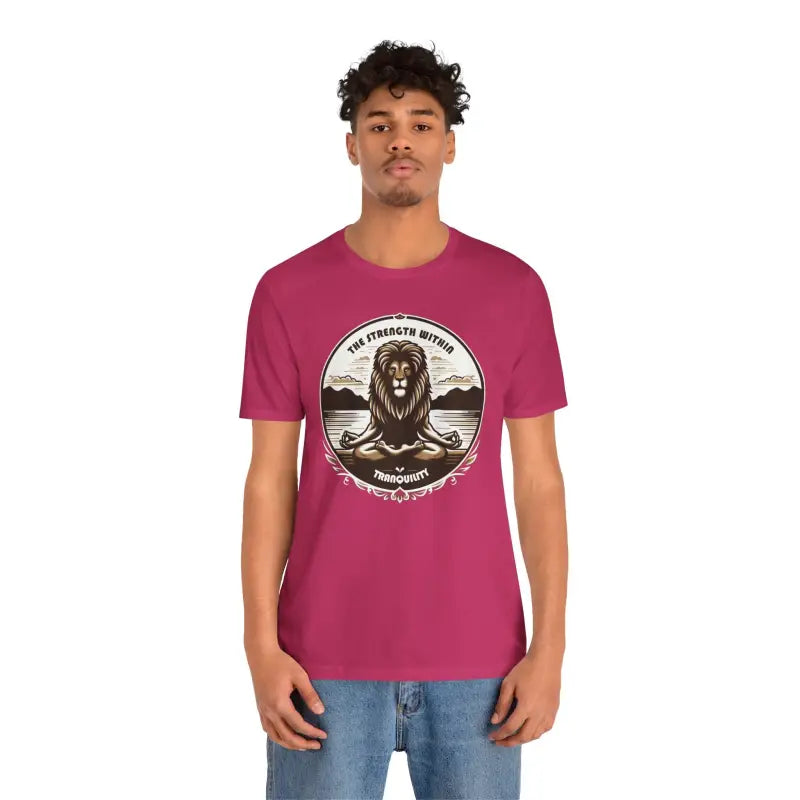 Yoga Unisex Jersey Cotton Tee - Lion Energy Style - DipaliZ