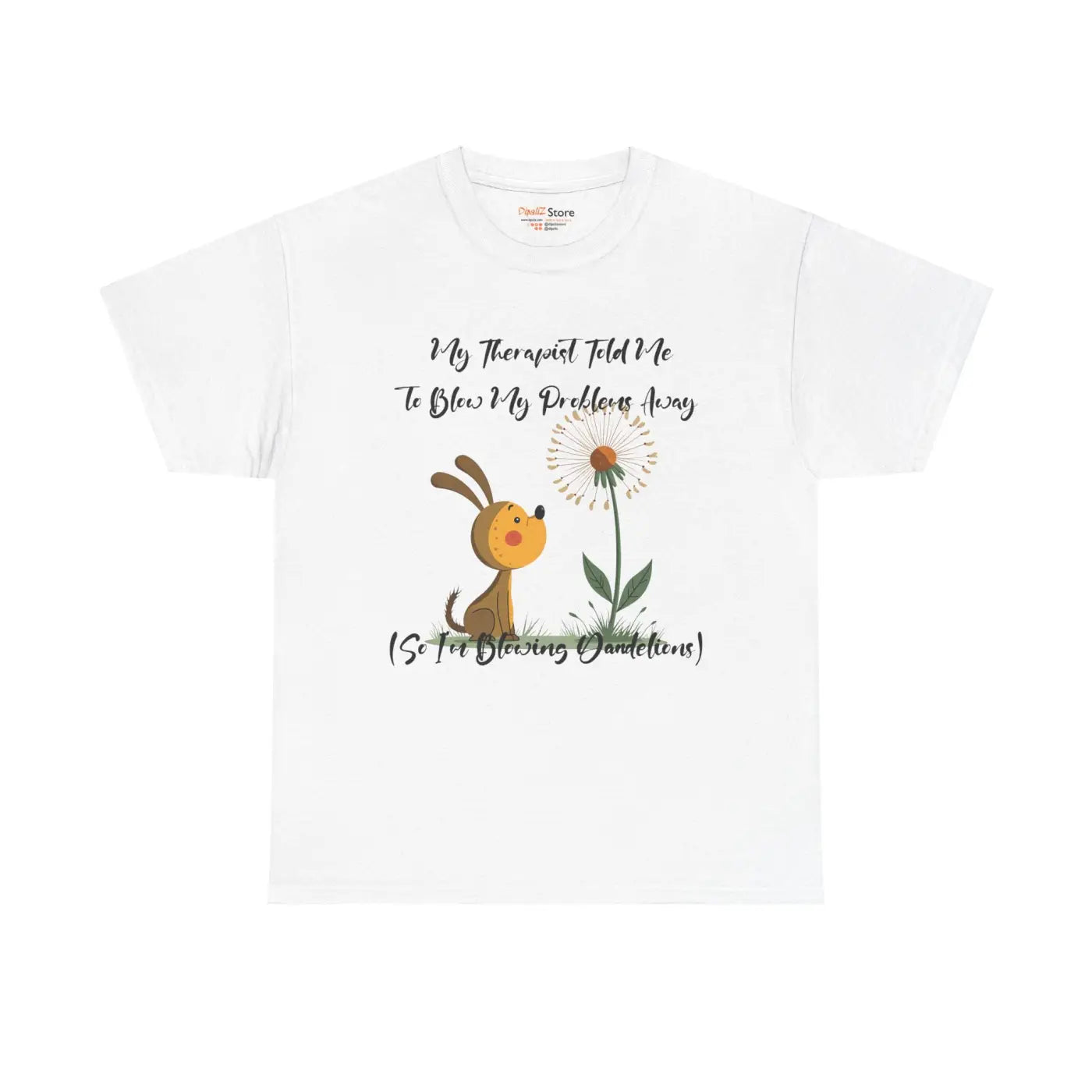 Unisex Heavy Cotton Tee - Blow Your Troubles Away - DipaliZ