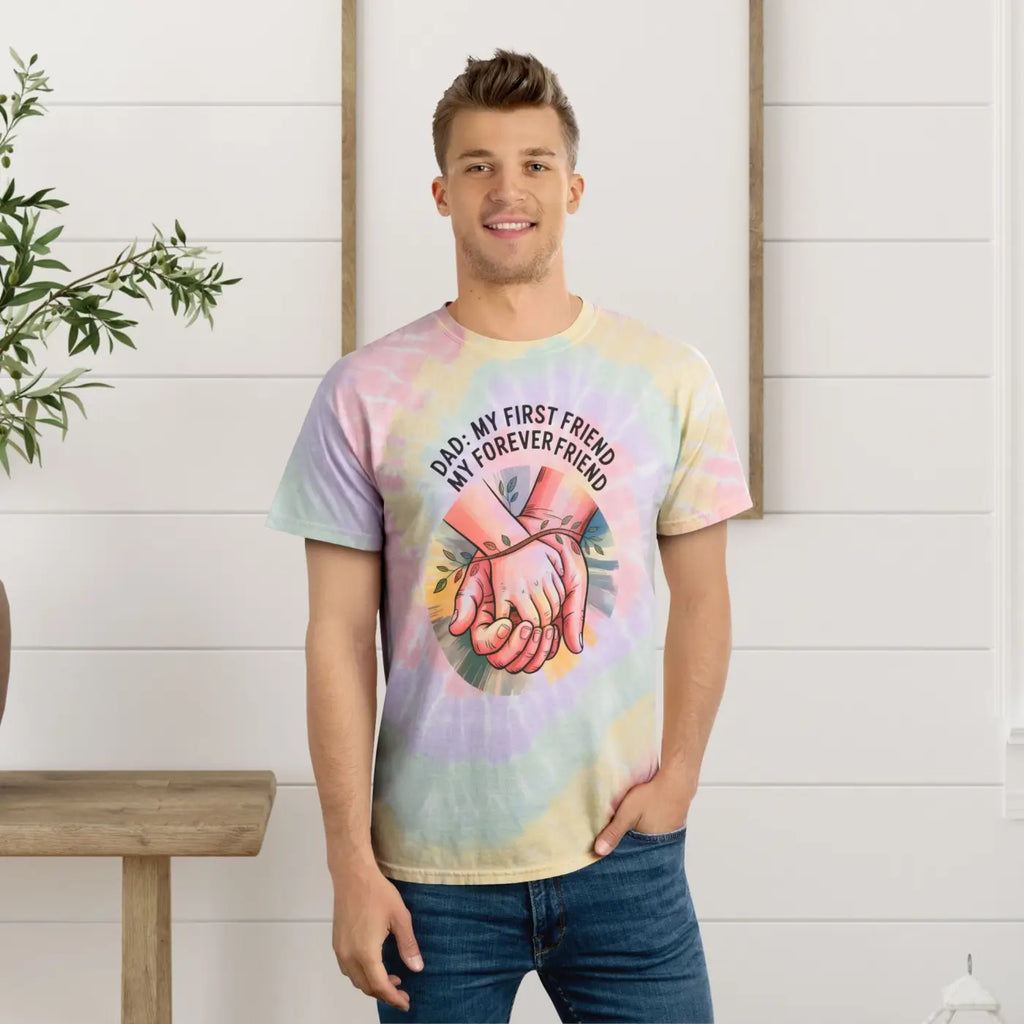 Vibrant Tie-Dye Dad Tee - Family Bond Summer Shirt - DipaliZ