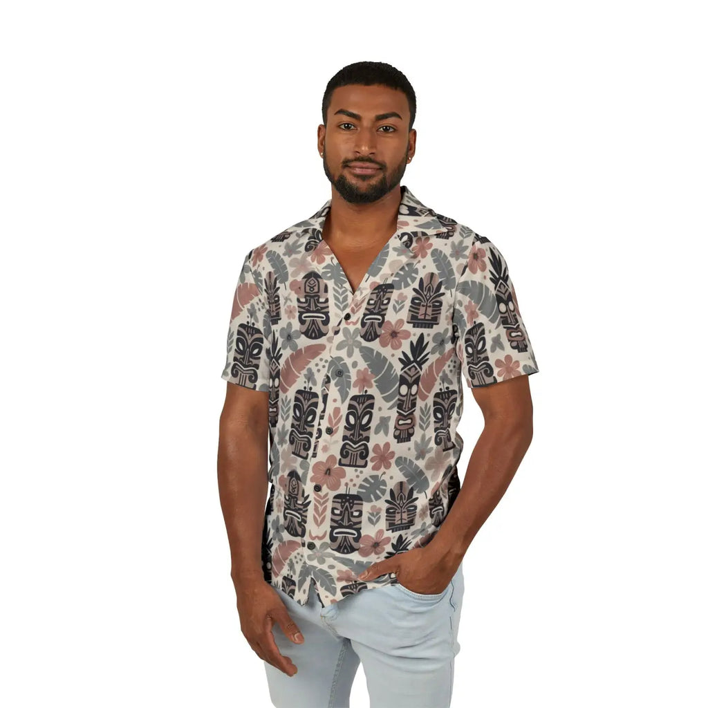 Hawaiian Camp Shirt - Vibrant Tiki Patterns Summer Style - DipaliZ