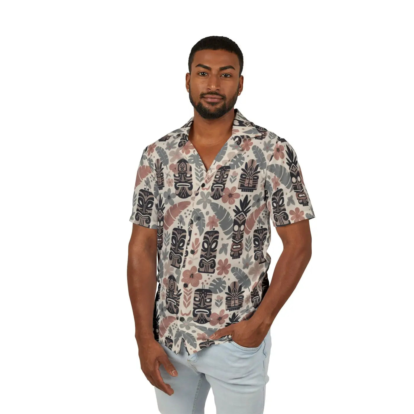 Hawaiian Camp Shirt - Vibrant Tiki Patterns Summer Style - DipaliZ