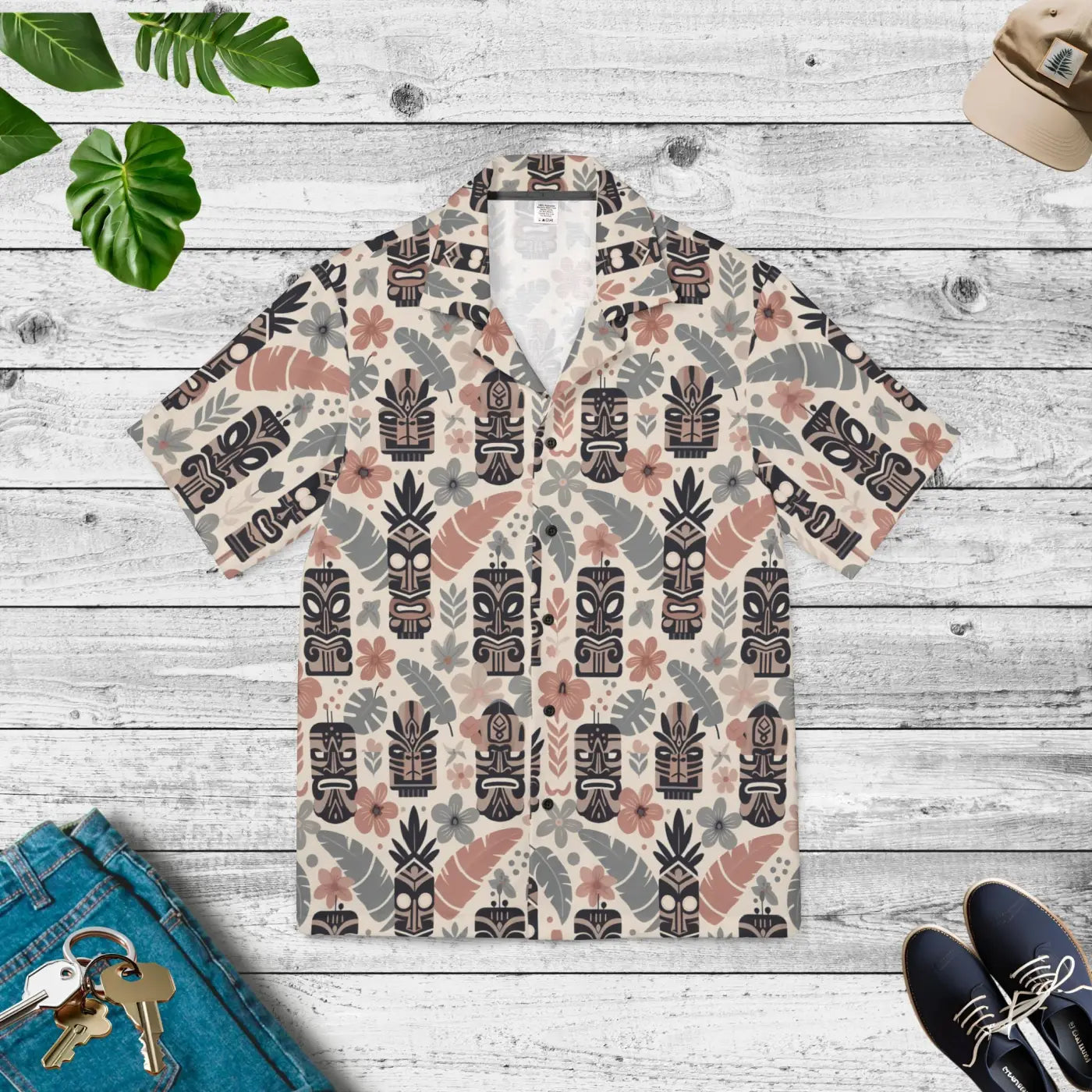 Hawaiian Camp Shirt - Vibrant Tiki Patterns Summer Style - DipaliZ