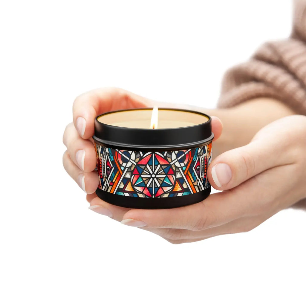 Tin Candles - Abstract Pattern Eco-Friendly Gifts - DipaliZ