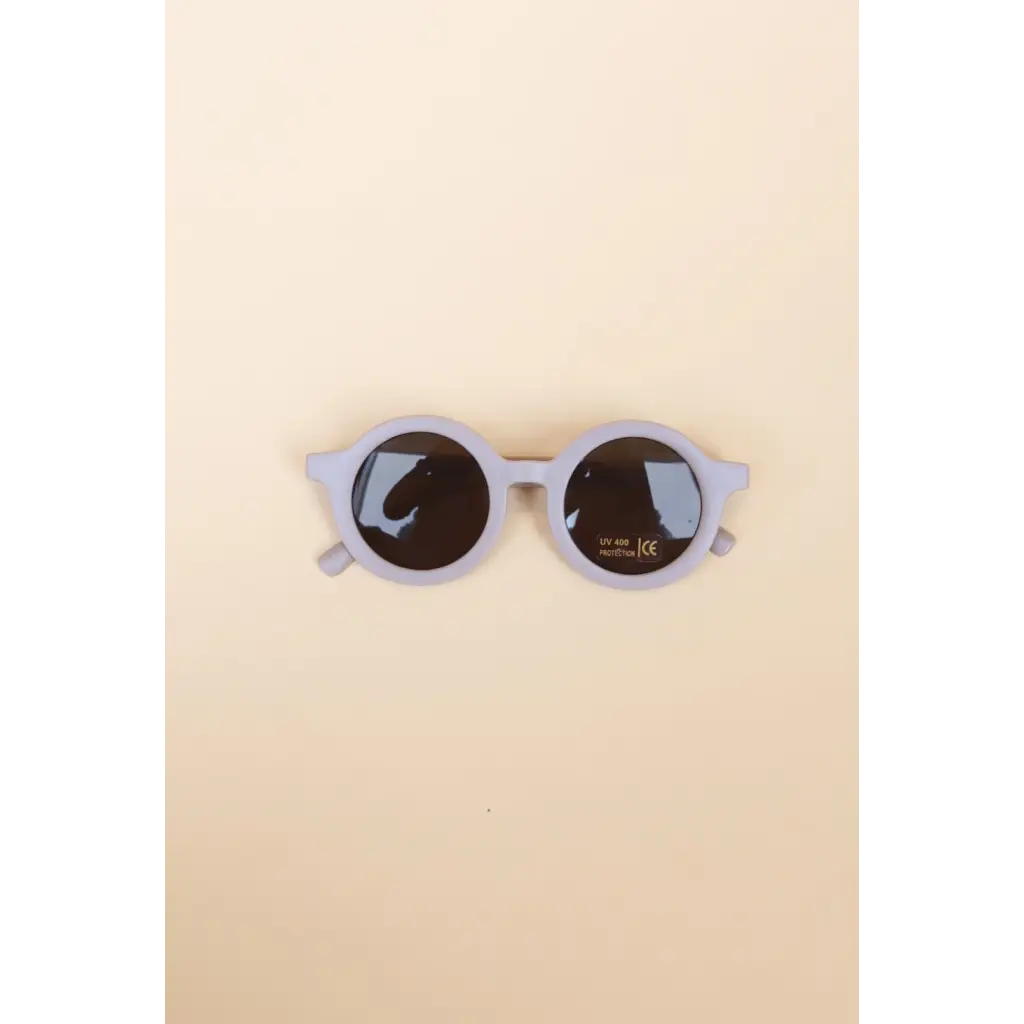 Round Retro Sunglasses for Kids | Ivory