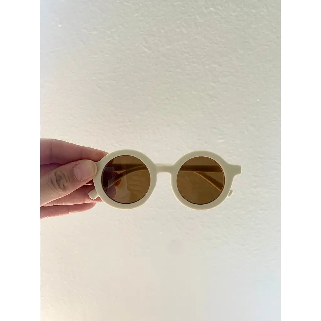 Round Retro Sunglasses for Kids | Light Pink
