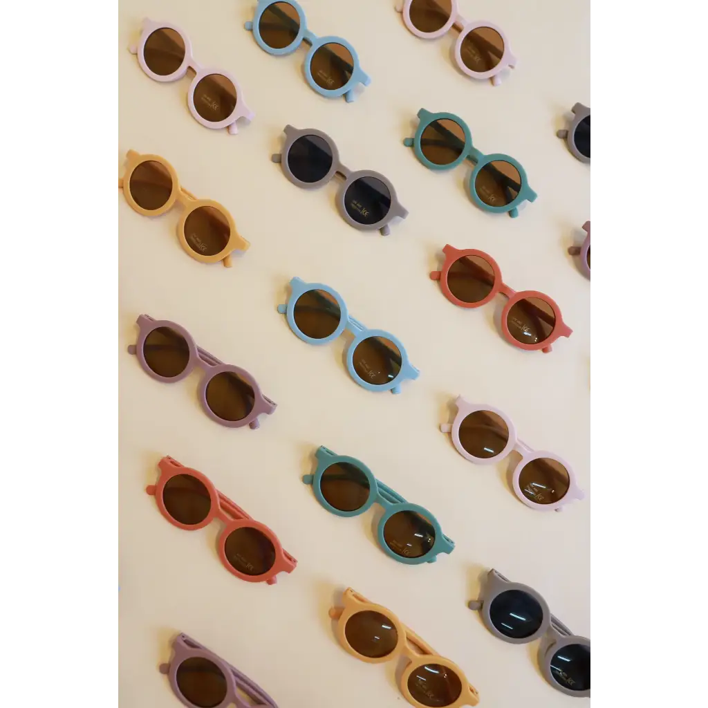Round Retro Sunglasses for Kids | Ivory