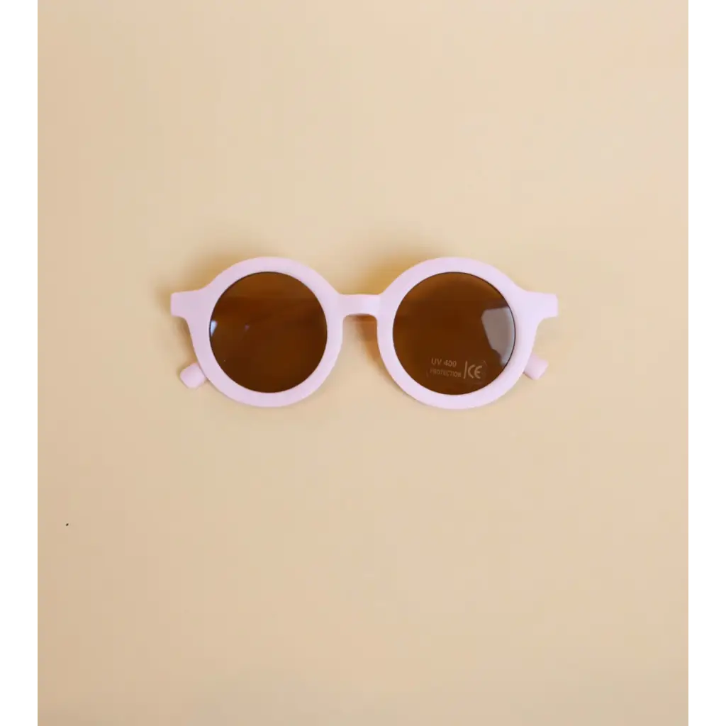 Round Retro Sunglasses for Kids | Ivory