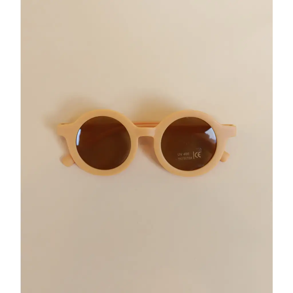 Round Retro Sunglasses for Kids | Light Pink