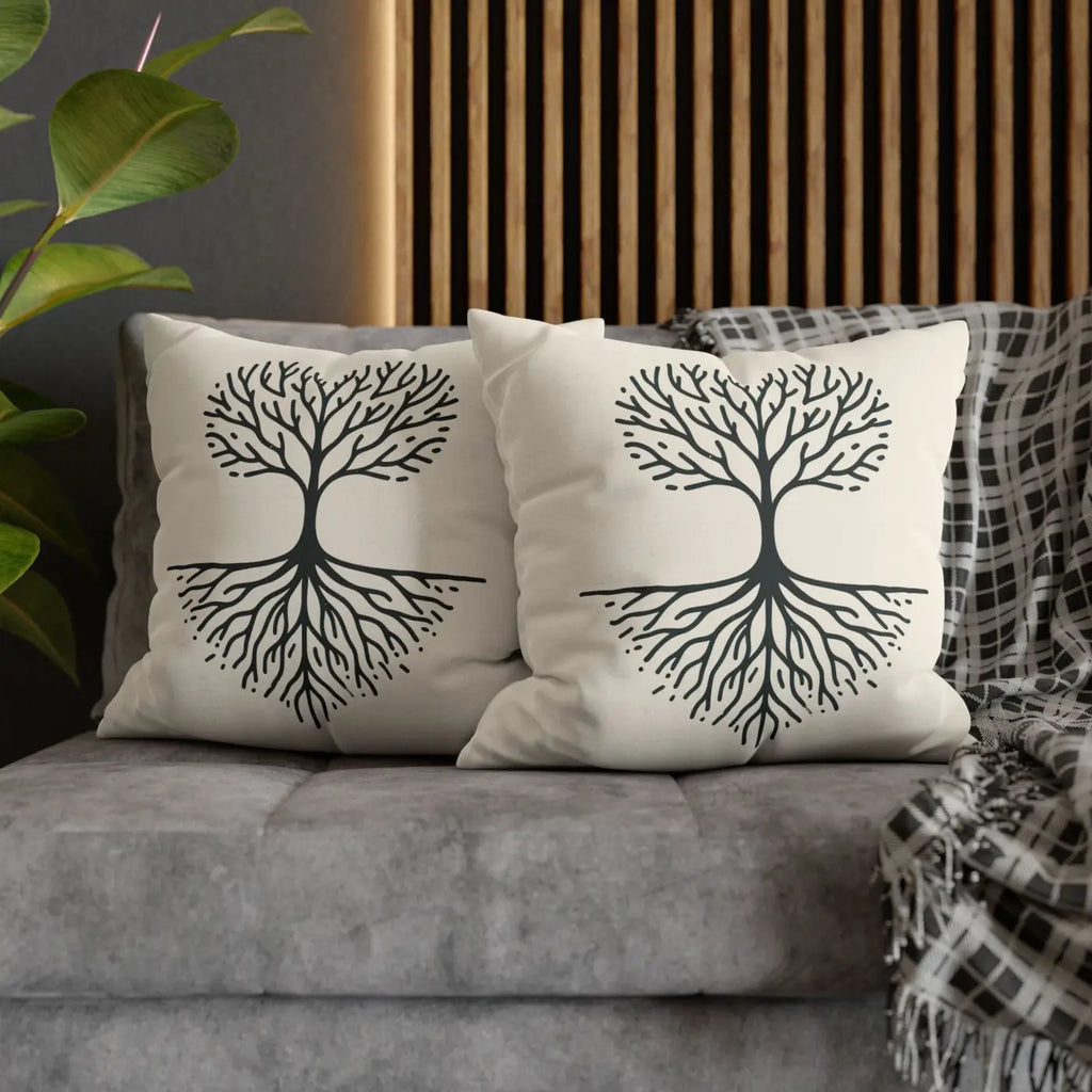 Nature Life Decorative Pillowcase - Tree Motif for Cozy Vibes - DipaliZ