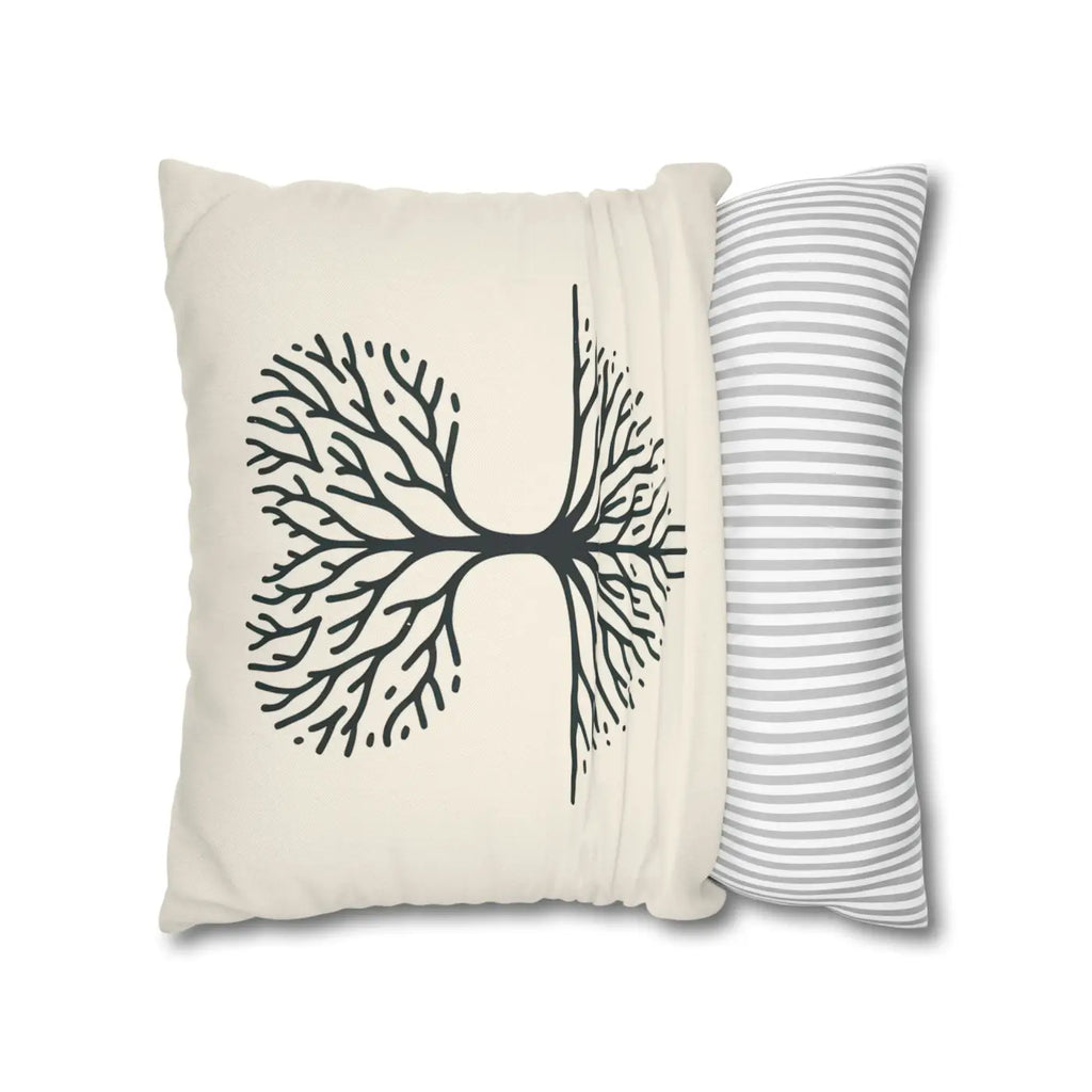 Nature Life Decorative Pillowcase - Tree Motif for Cozy Vibes - DipaliZ