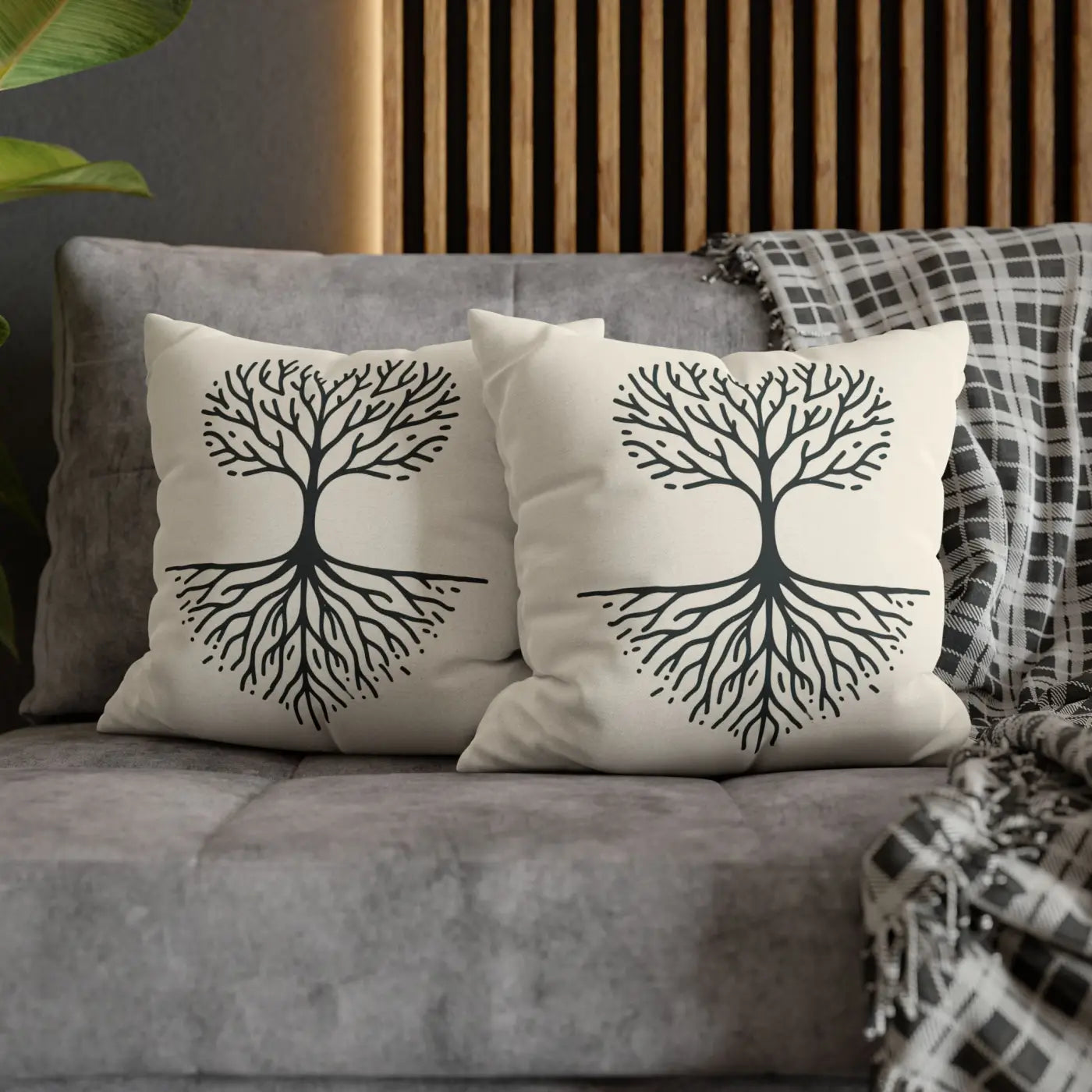 Nature Life Decorative Pillowcase - Tree Motif for Cozy Vibes - DipaliZ