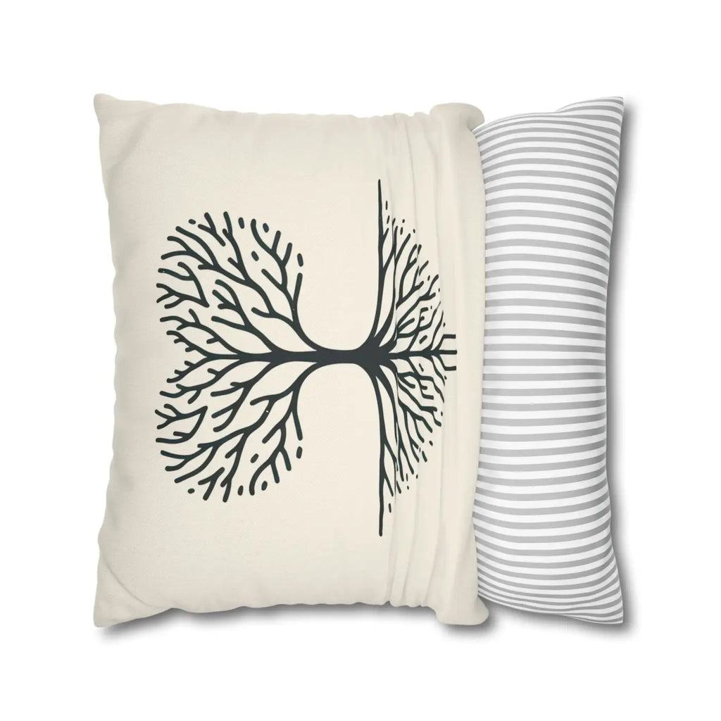 Nature Life Decorative Pillowcase - Tree Motif for Cozy Vibes - DipaliZ