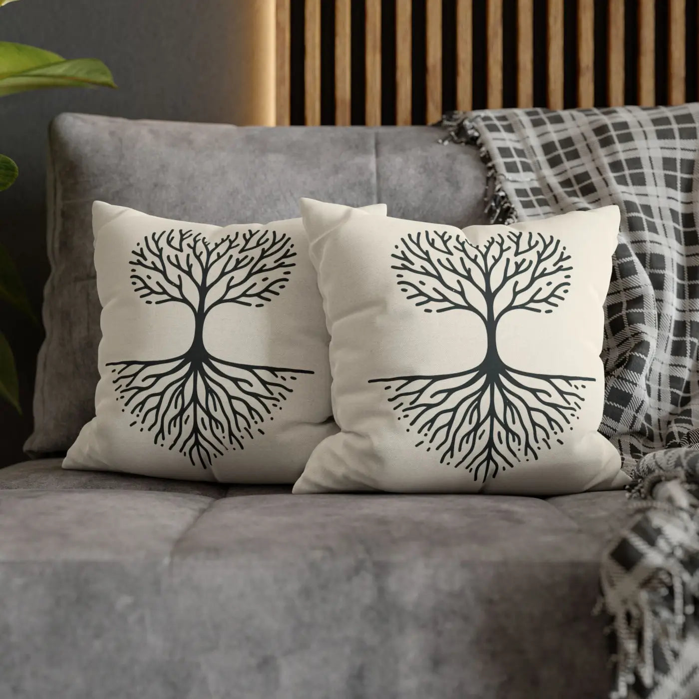 Nature Life Decorative Pillowcase - Tree Motif for Cozy Vibes - DipaliZ