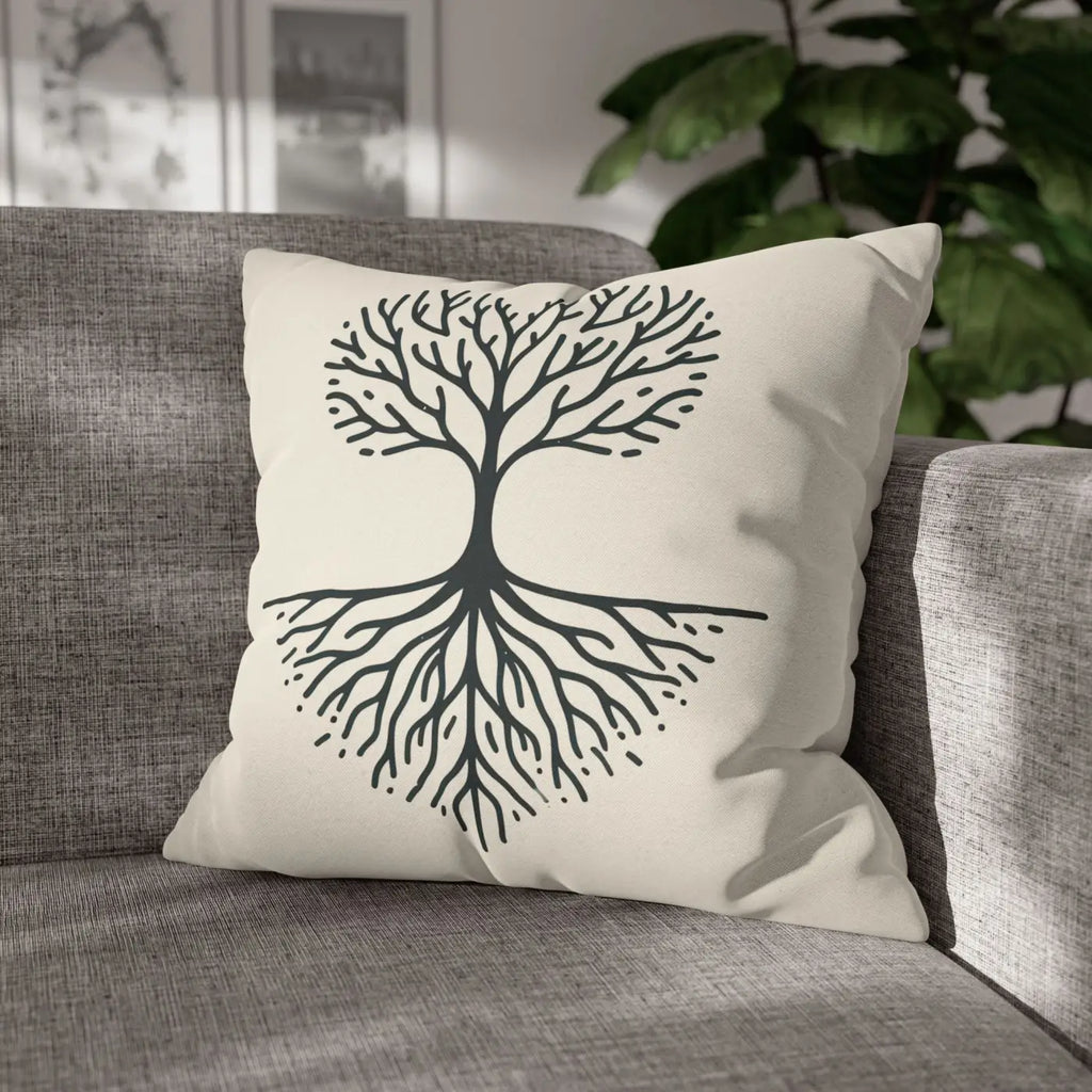 Nature Life Decorative Pillowcase - Tree Motif for Cozy Vibes - DipaliZ
