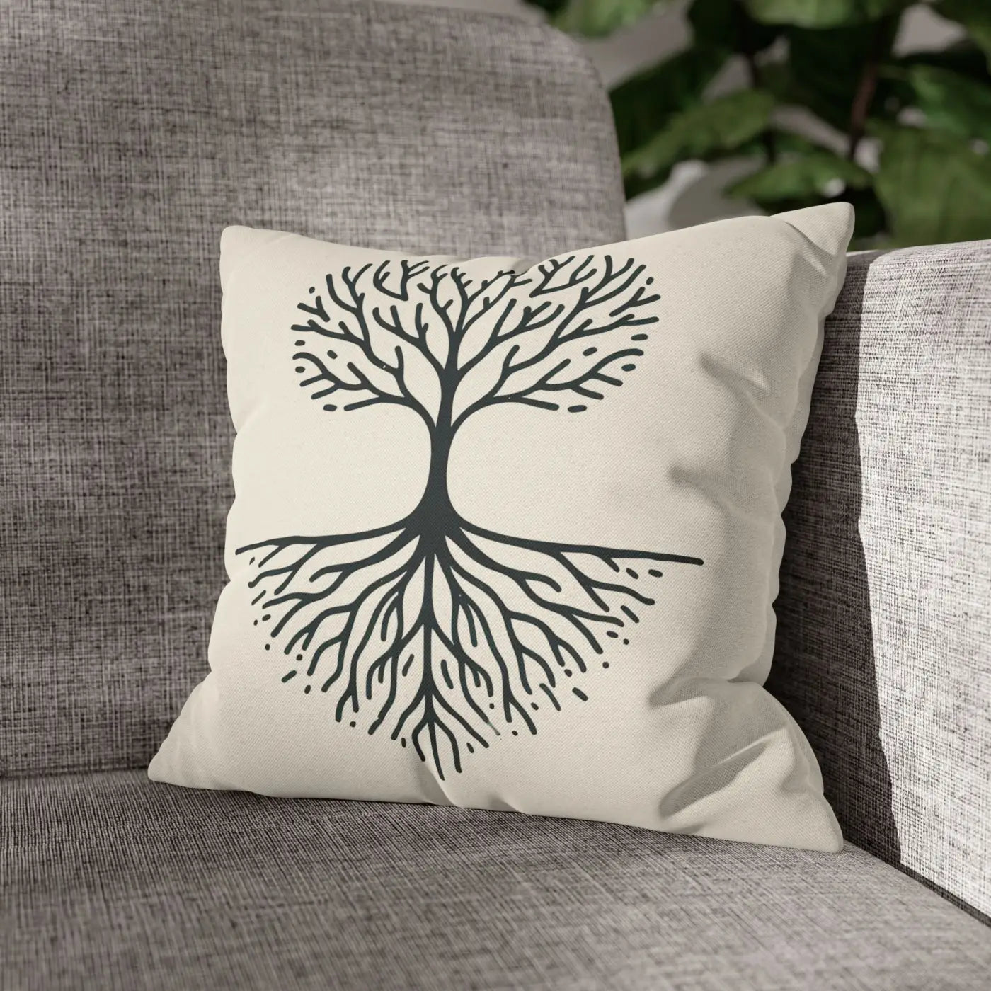 Nature Life Decorative Pillowcase - Tree Motif for Cozy Vibes - DipaliZ