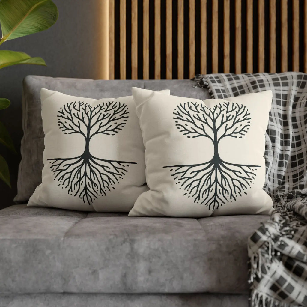 Nature Life Decorative Pillowcase - Tree Motif for Cozy Vibes - DipaliZ