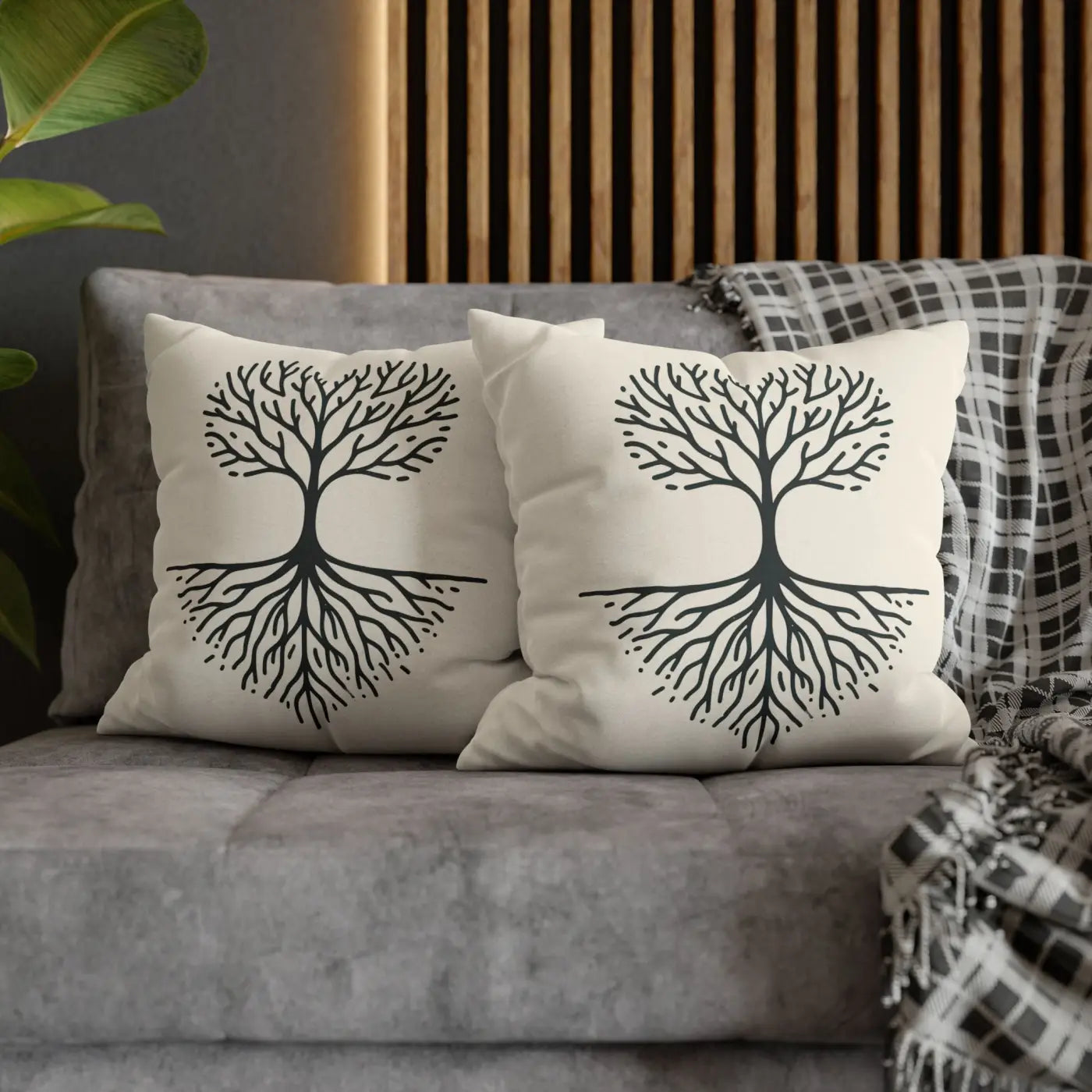 Nature Life Decorative Pillowcase - Tree Motif for Cozy Vibes - DipaliZ