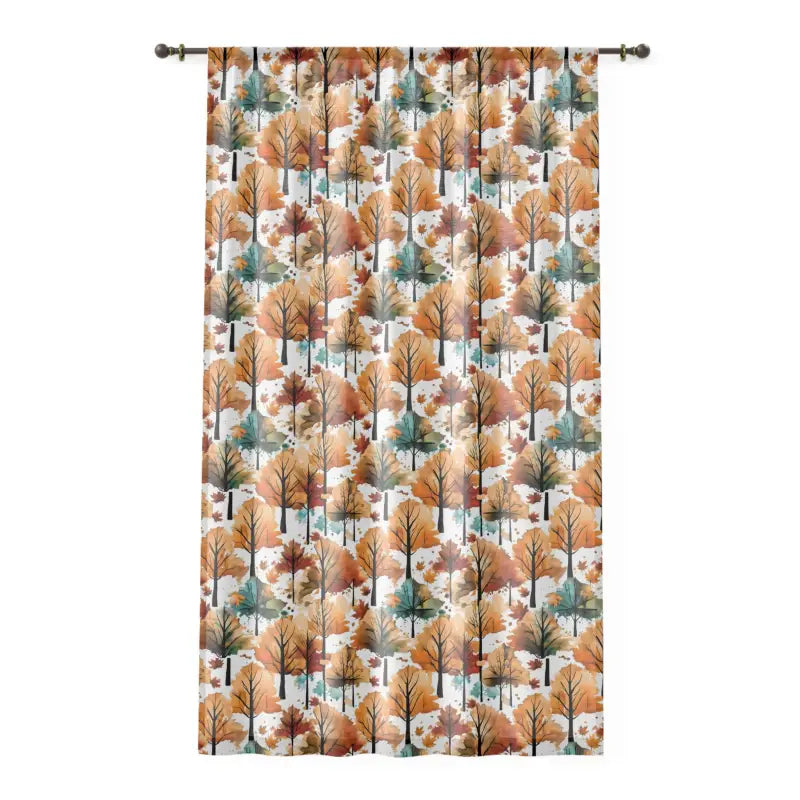 Autumn Trees Window Curtain - Cozy Home Decor - DipaliZ