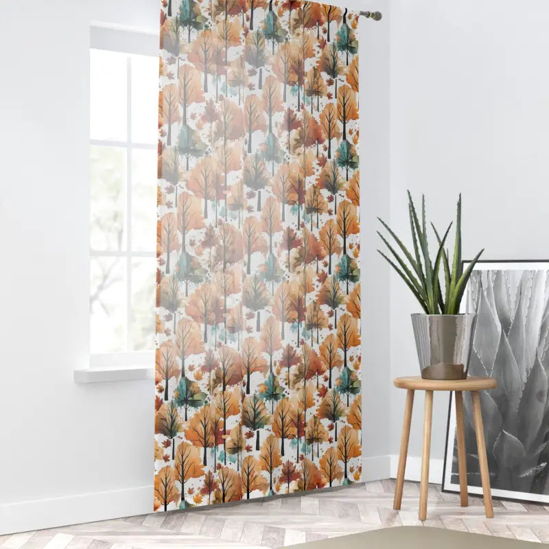 Autumn Trees Window Curtain - Cozy Home Decor - DipaliZ