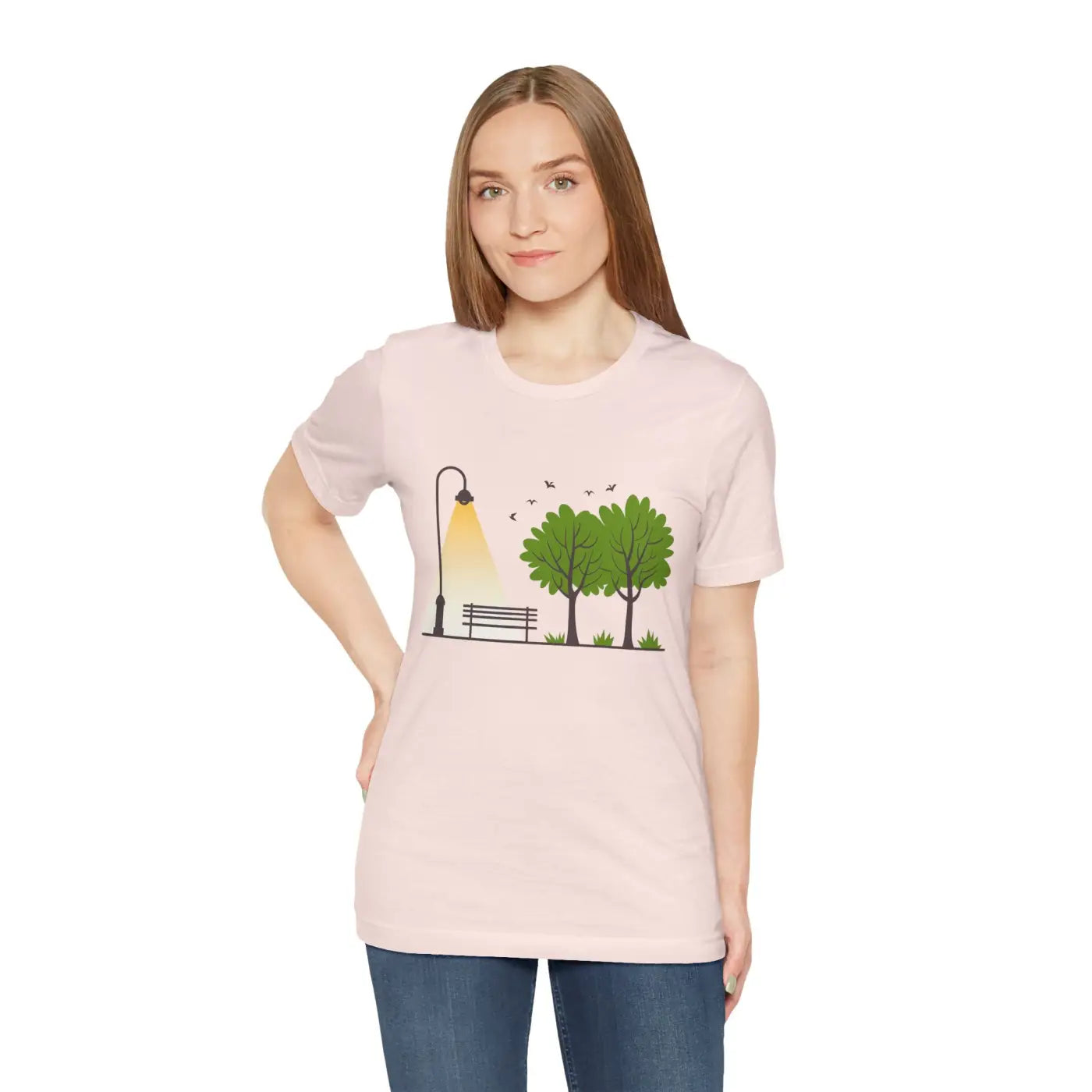 Unisex Jersey Short Sleeve Tee - Lamp Post Design - DipaliZ