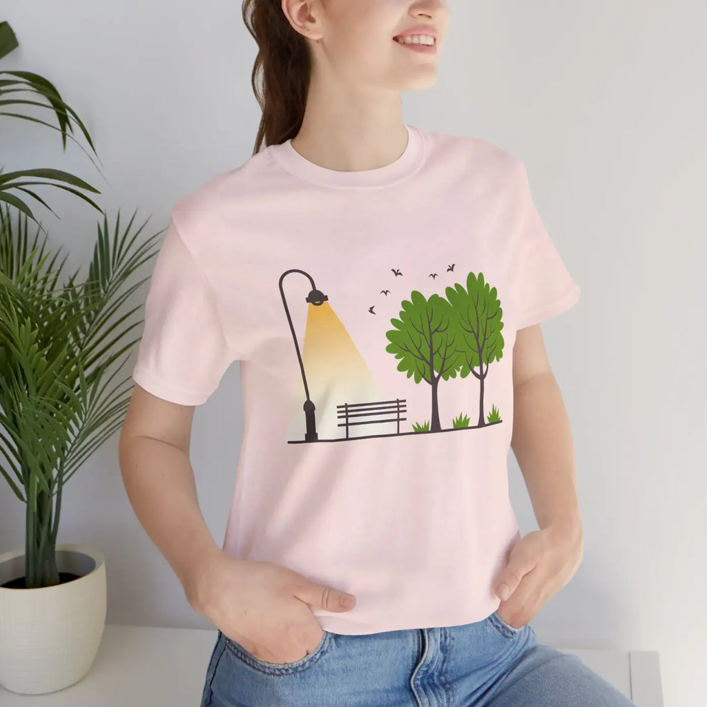 Unisex Jersey Short Sleeve Tee - Lamp Post Design - DipaliZ