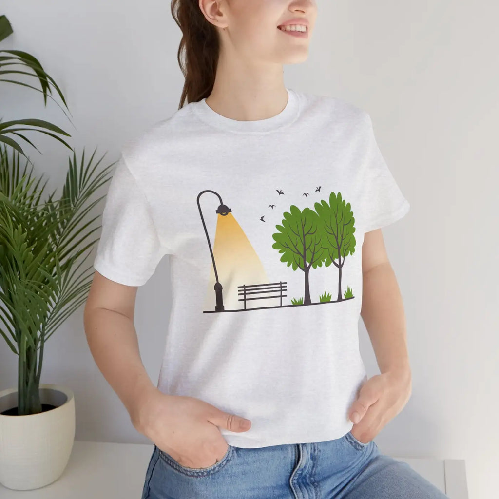 Unisex Jersey Short Sleeve Tee - Lamp Post Design - DipaliZ