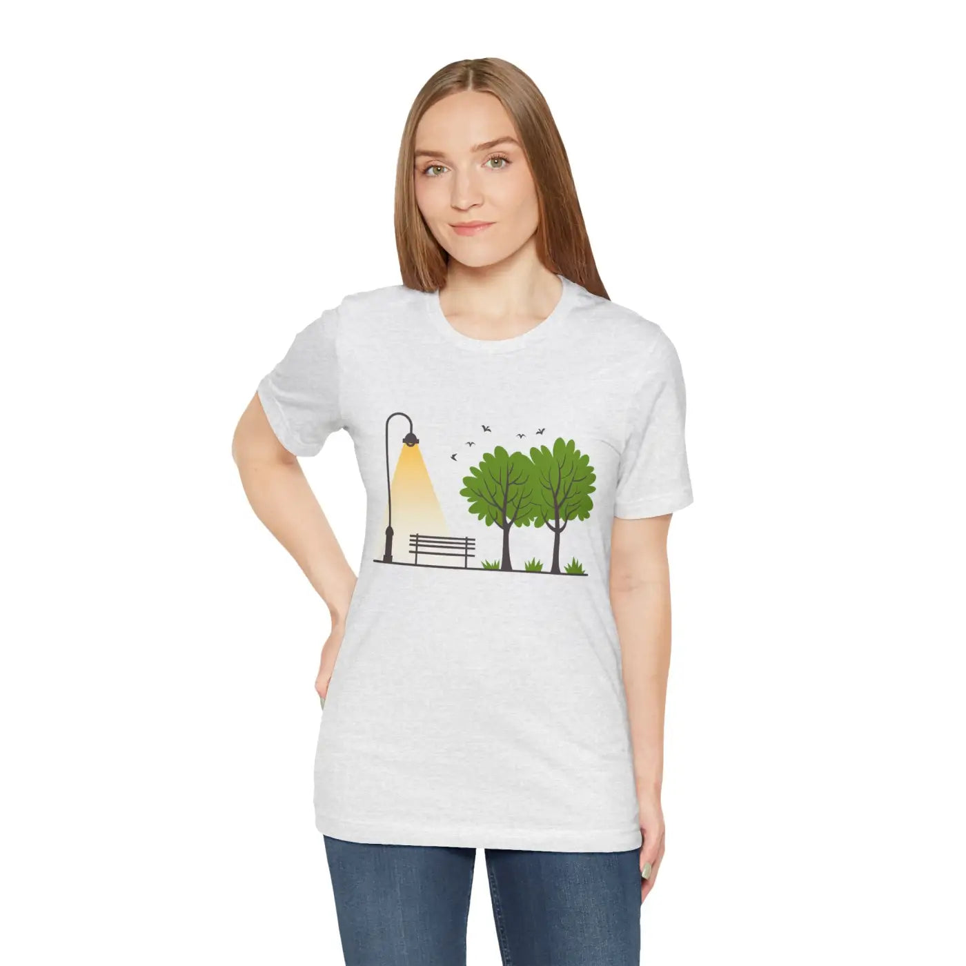 Unisex Jersey Short Sleeve Tee - Lamp Post Design - DipaliZ