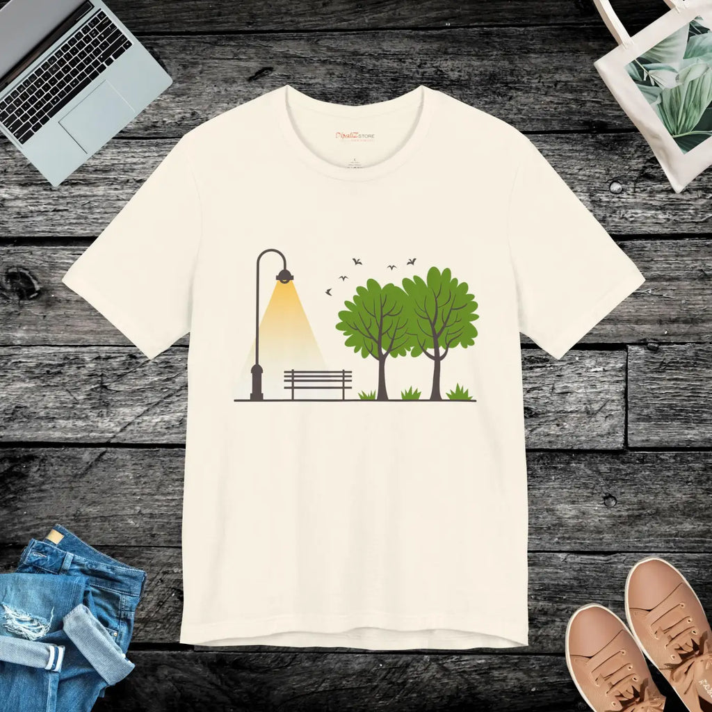 Unisex Jersey Short Sleeve Tee - Lamp Post Design - DipaliZ