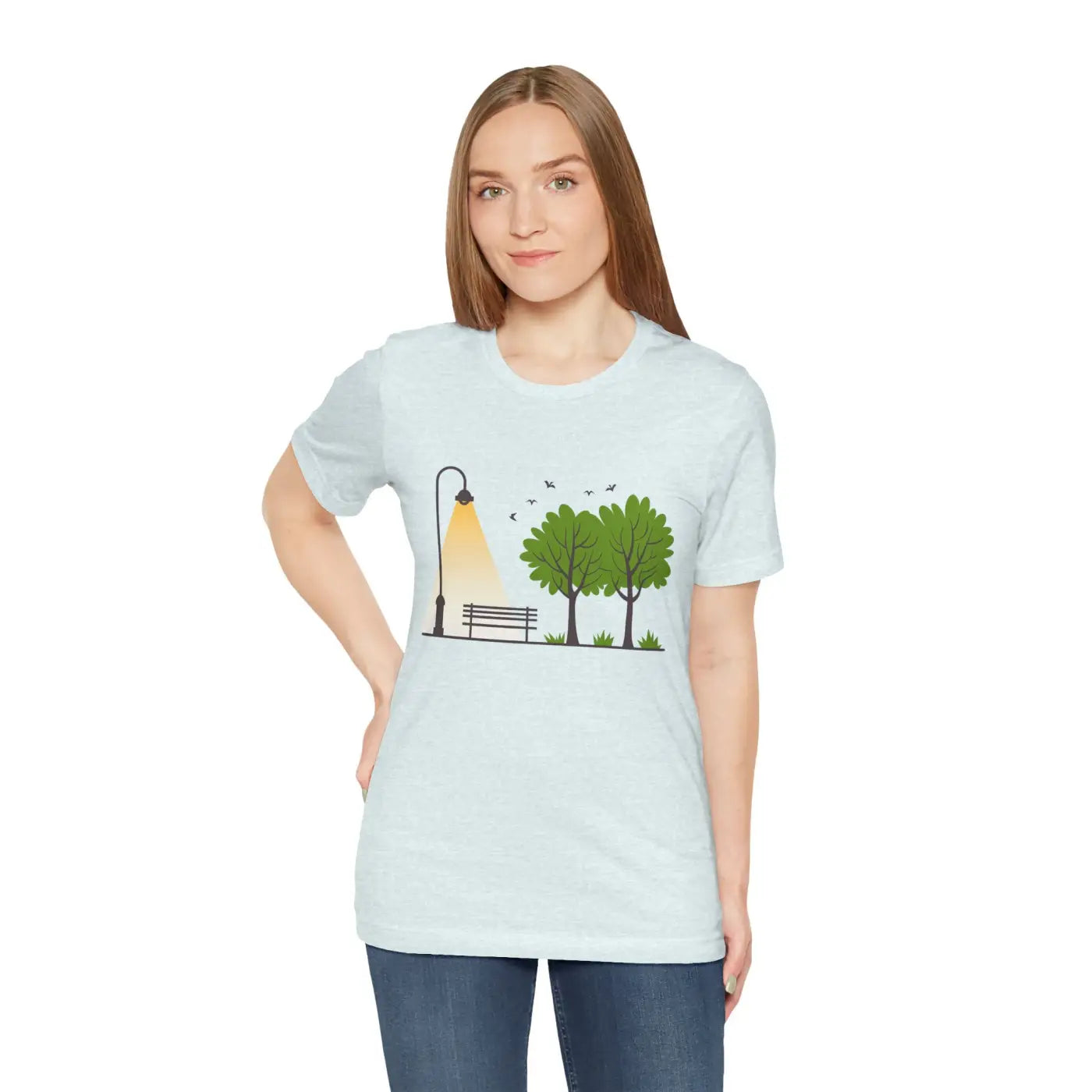 Unisex Jersey Short Sleeve Tee - Lamp Post Design - DipaliZ