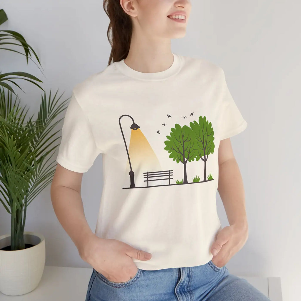Unisex Jersey Short Sleeve Tee - Lamp Post Design - DipaliZ