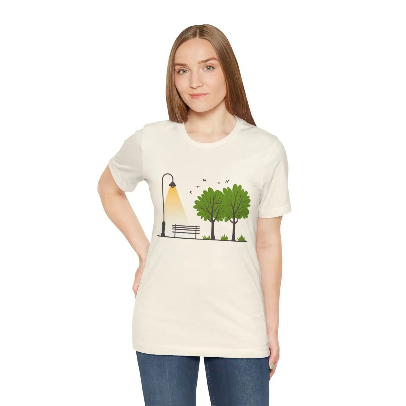 Unisex Jersey Short Sleeve Tee - Lamp Post Design - DipaliZ