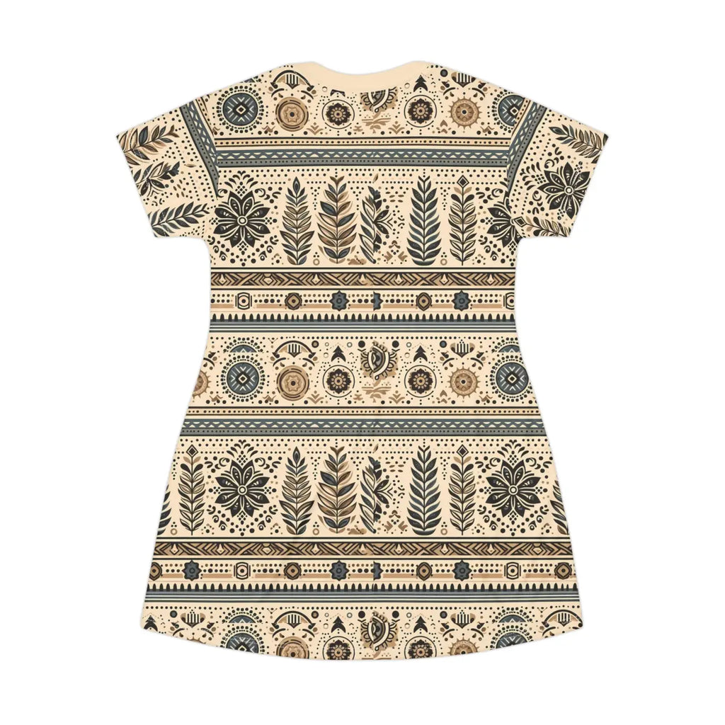 Trees Pattern T-Shirt Dress - Stylish Everyday Wear - DipaliZ