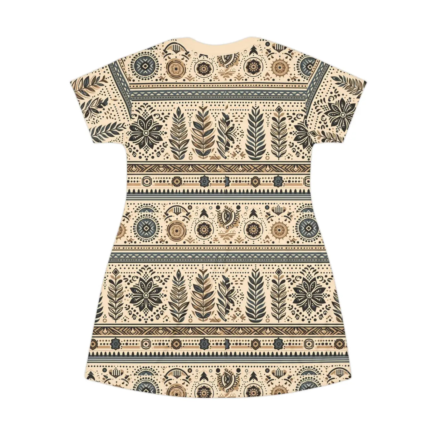 Trees Pattern T-Shirt Dress - Stylish Everyday Wear - DipaliZ