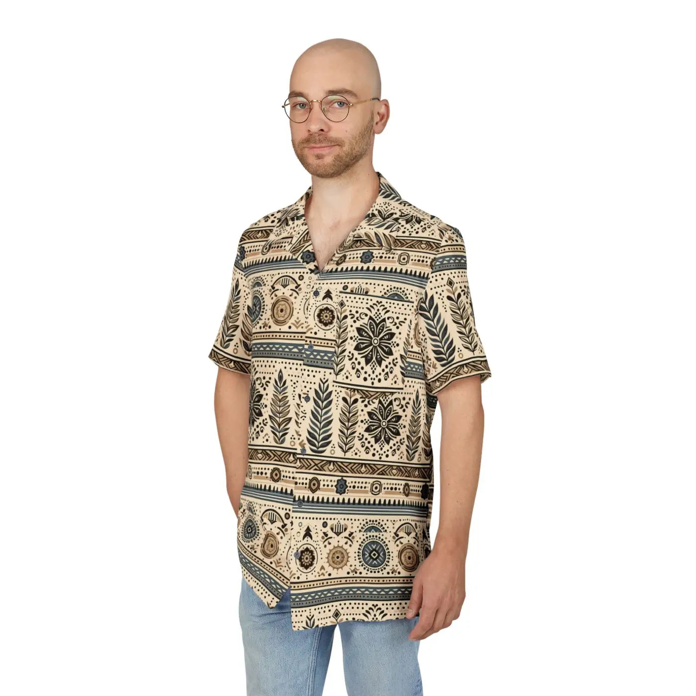 Tropical Trees Unisex Hawaiian Button-Down - Summer Style - DipaliZ