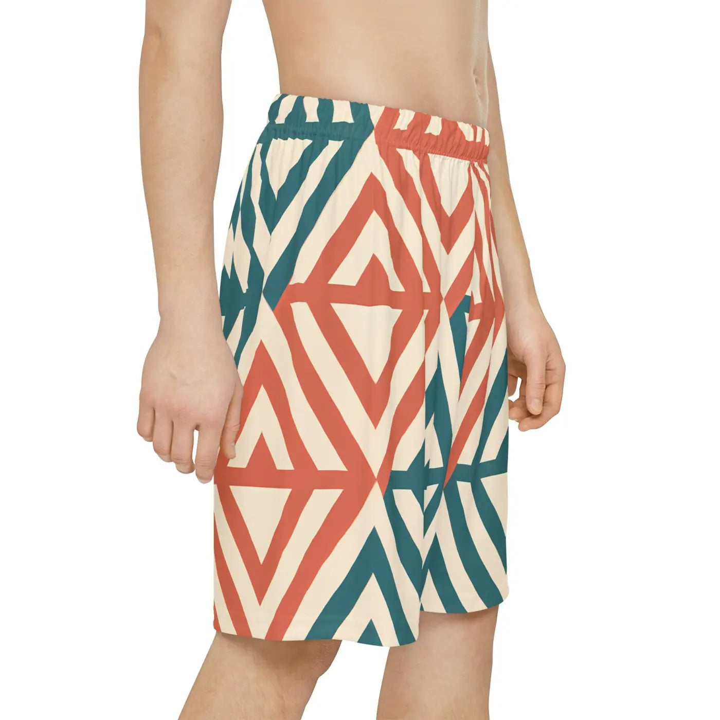 Geometric Men's Sports Shorts - Quick Dry Active Wear - DipaliZ