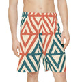Geometric Men's Sports Shorts - Quick Dry Active Wear - DipaliZ