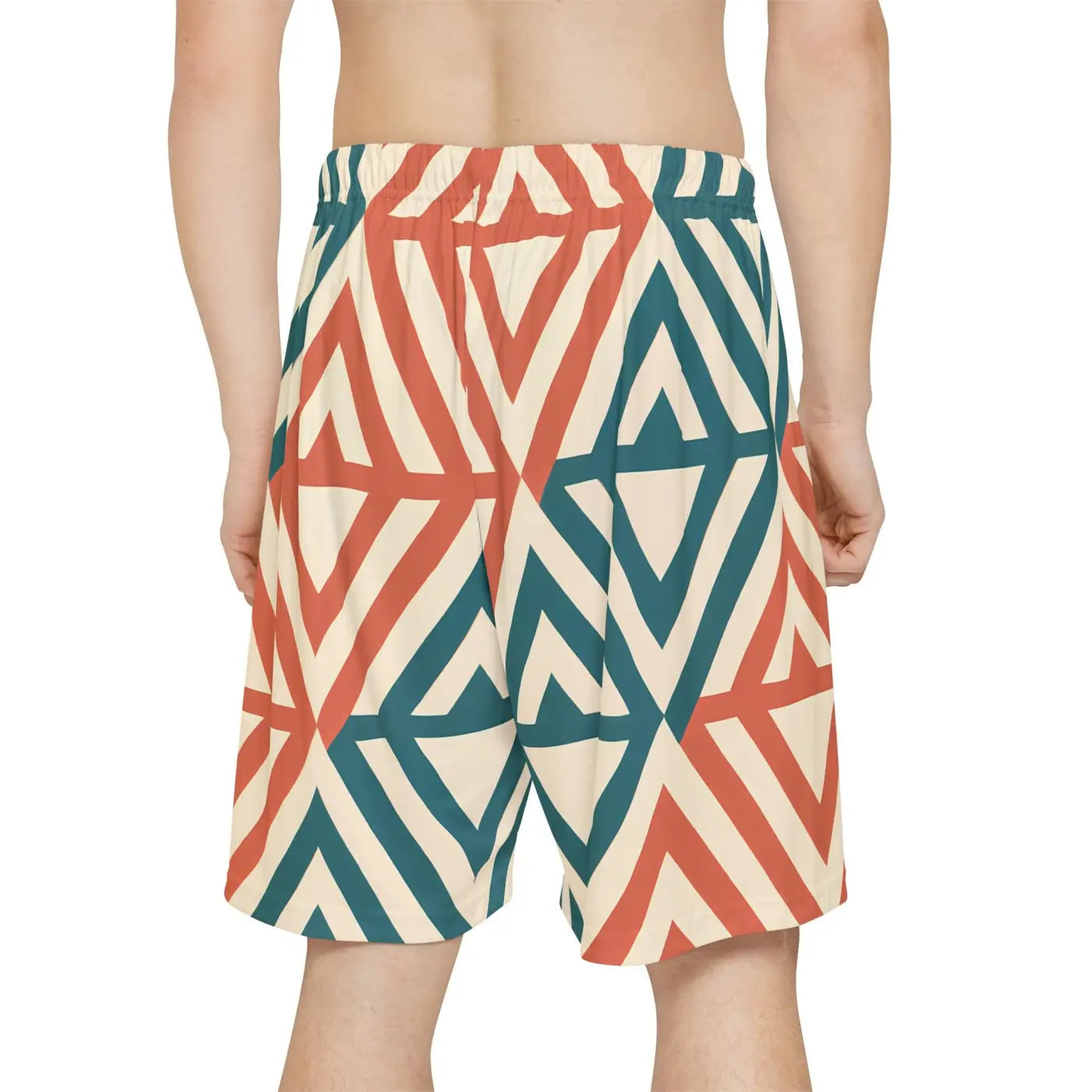 Geometric Men's Sports Shorts - Quick Dry Active Wear - DipaliZ