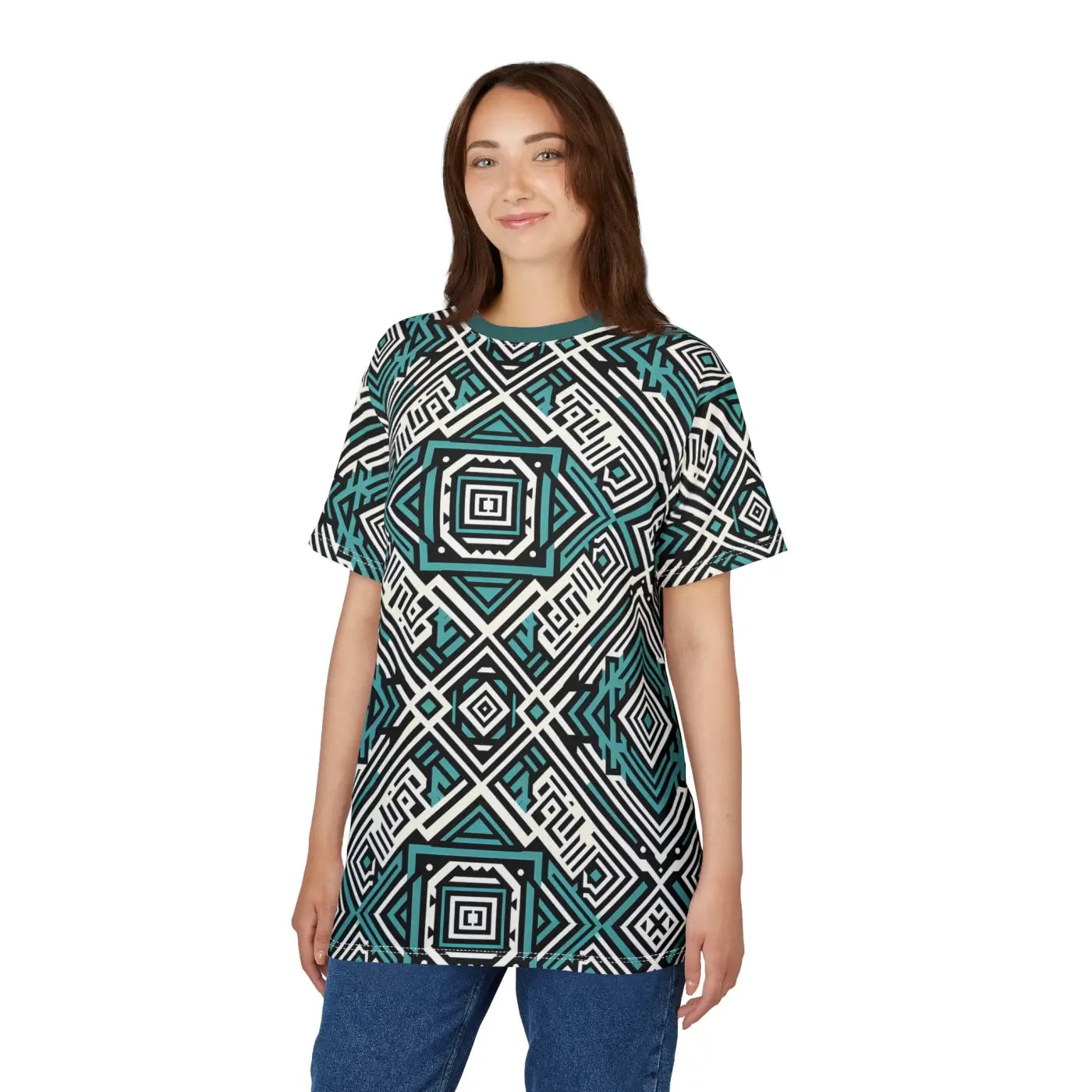 Trendy Geometric Unisex Tee - Vibrant Summer Style - DipaliZ