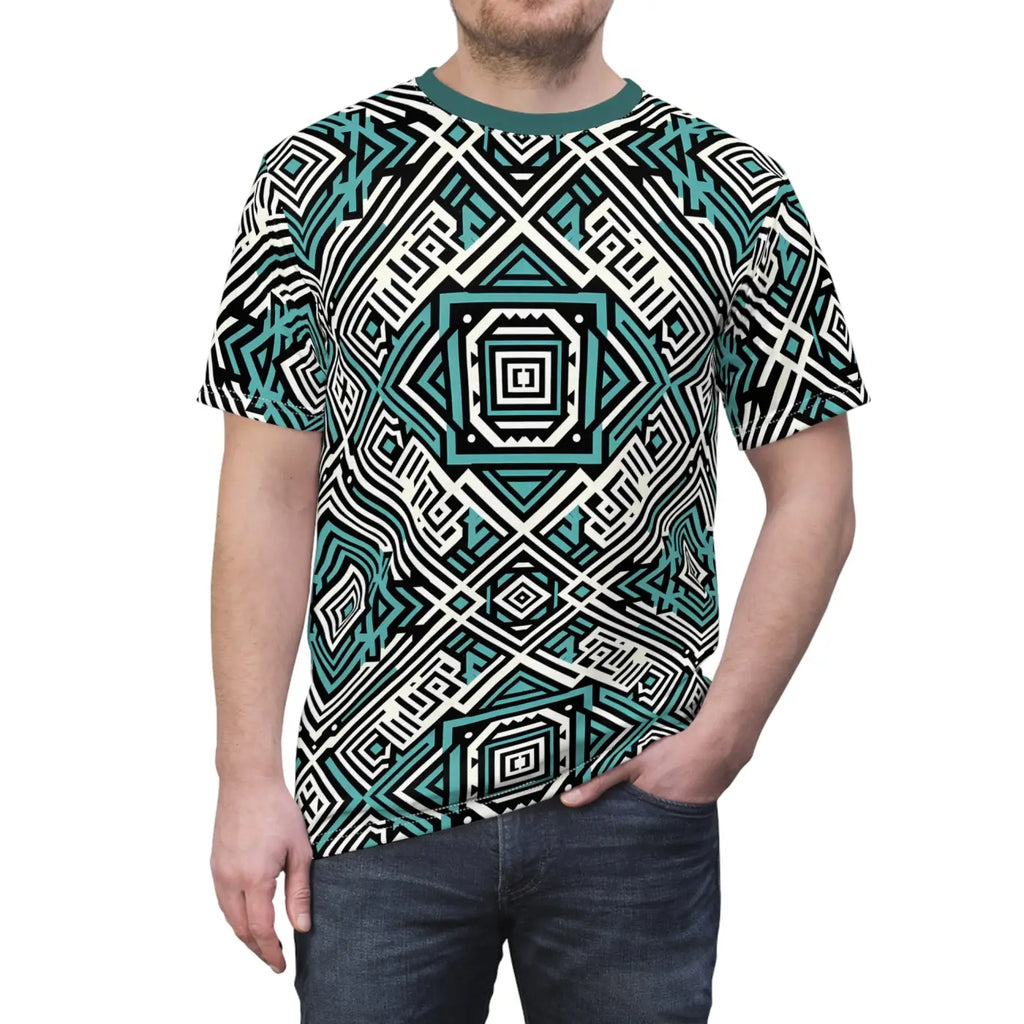 Trendy Geometric Unisex Tee - Vibrant Summer Style - DipaliZ