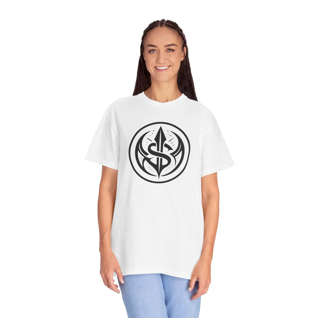 Tribal Spear Crest Tee - Relaxed Fit Garment Dyed - DipaliZ