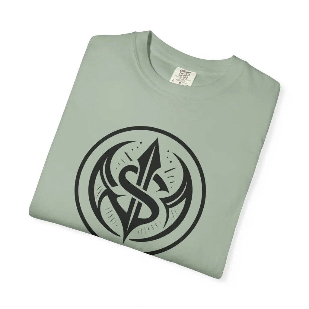 Tribal Spear Crest Tee - Relaxed Fit Garment Dyed - DipaliZ