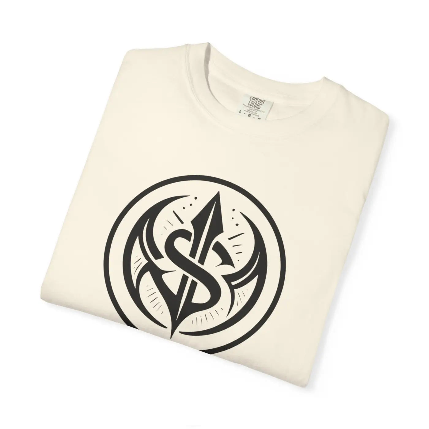 Tribal Spear Crest Tee - Relaxed Fit Garment Dyed - DipaliZ