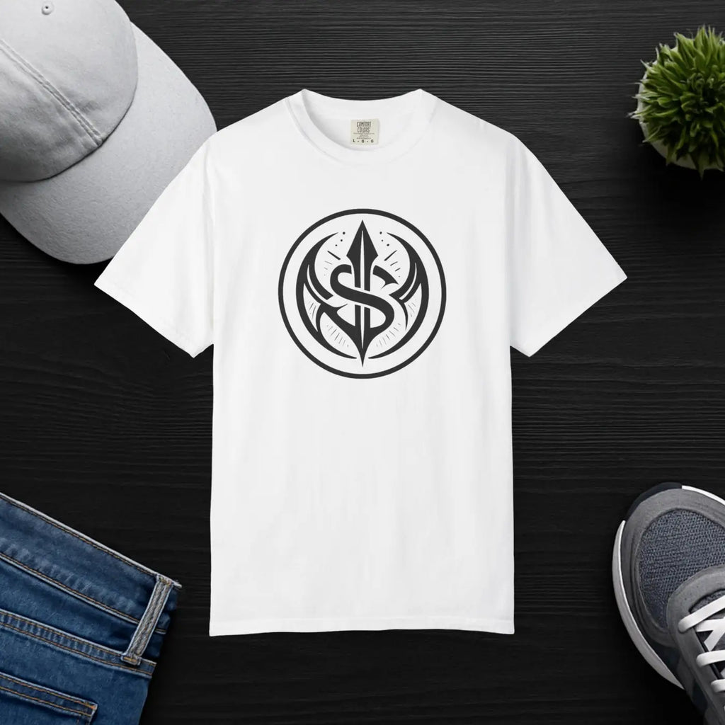 Tribal Spear Crest Tee - Relaxed Fit Garment Dyed - DipaliZ