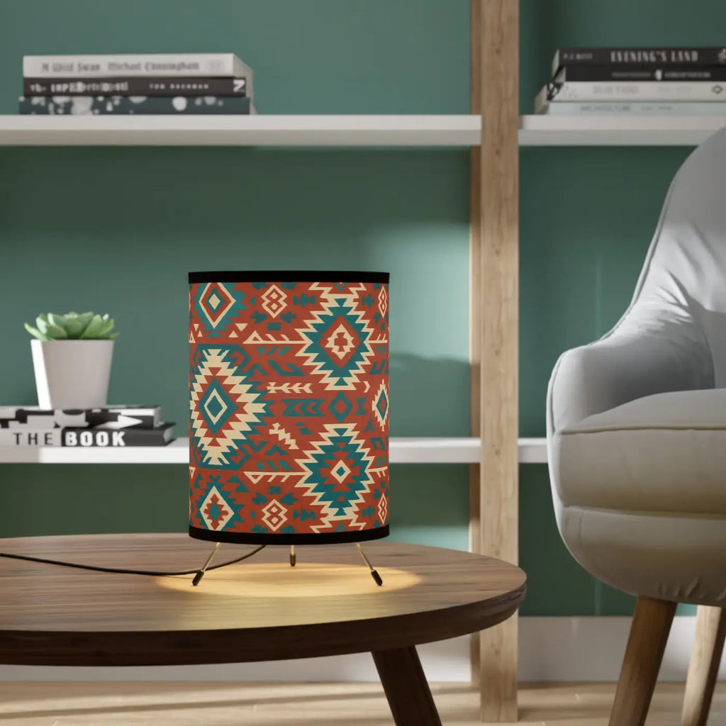 Tribal Tripod Lamp - Bohemian Home Decor Lighting - DipaliZ