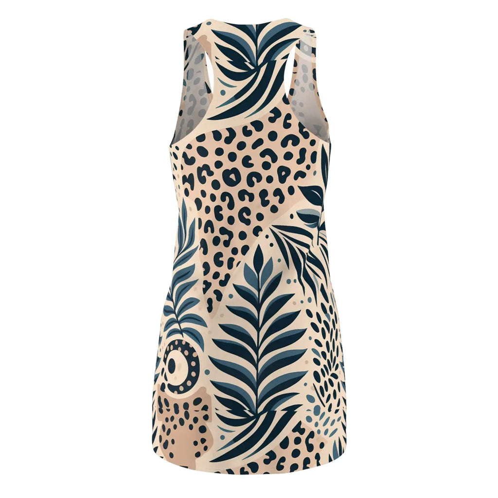 Tropical Animal Print Racerback Dress - Trendy Summer Style - DipaliZ