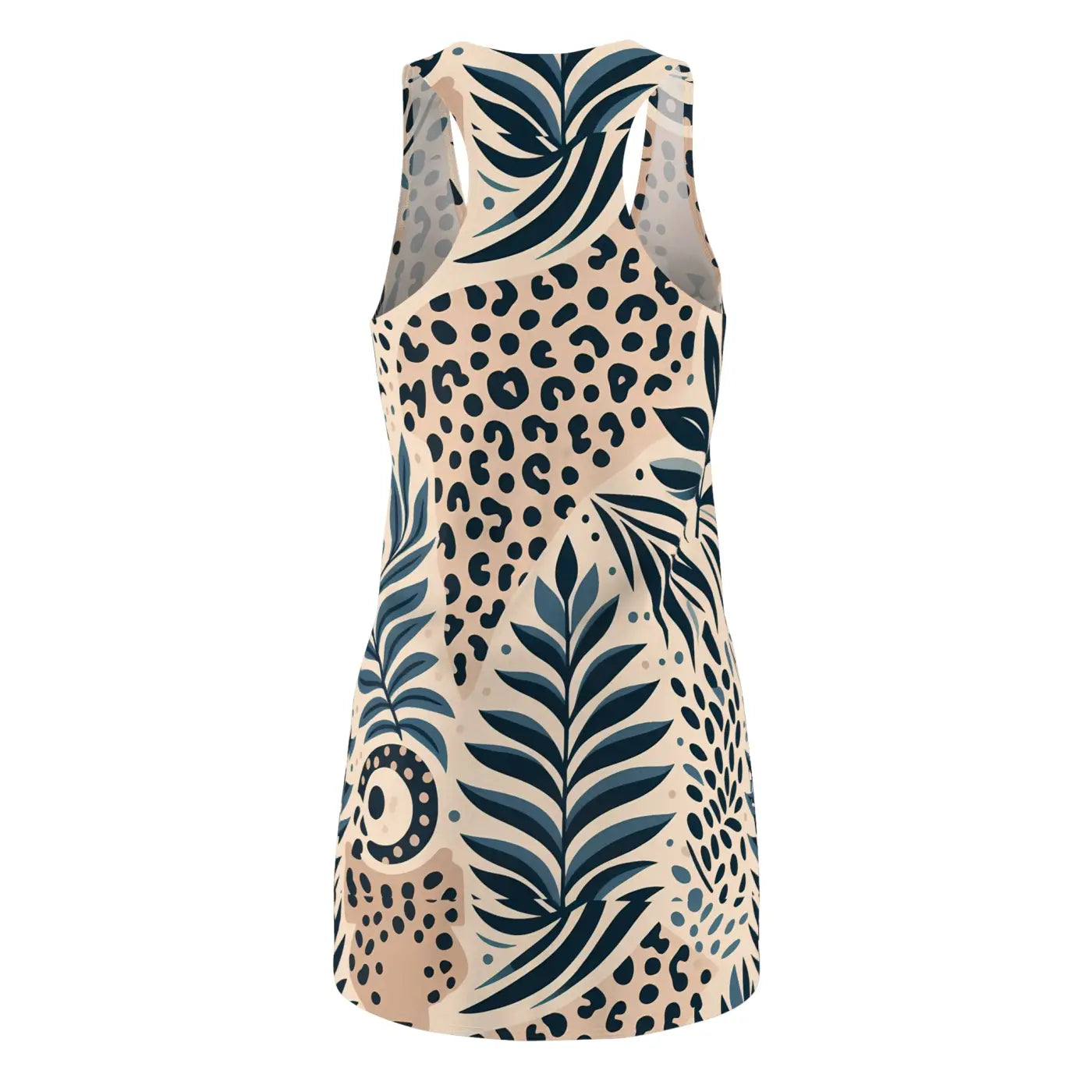 Tropical Animal Print Racerback Dress - Trendy Summer Style - DipaliZ