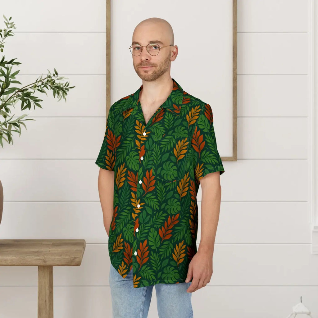 Leaf Print Summer Shirt - Tropical Vibes All Season - DipaliZ