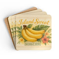 Vibrant Tropical Coaster Set - Island Sweet Design - DipaliZ