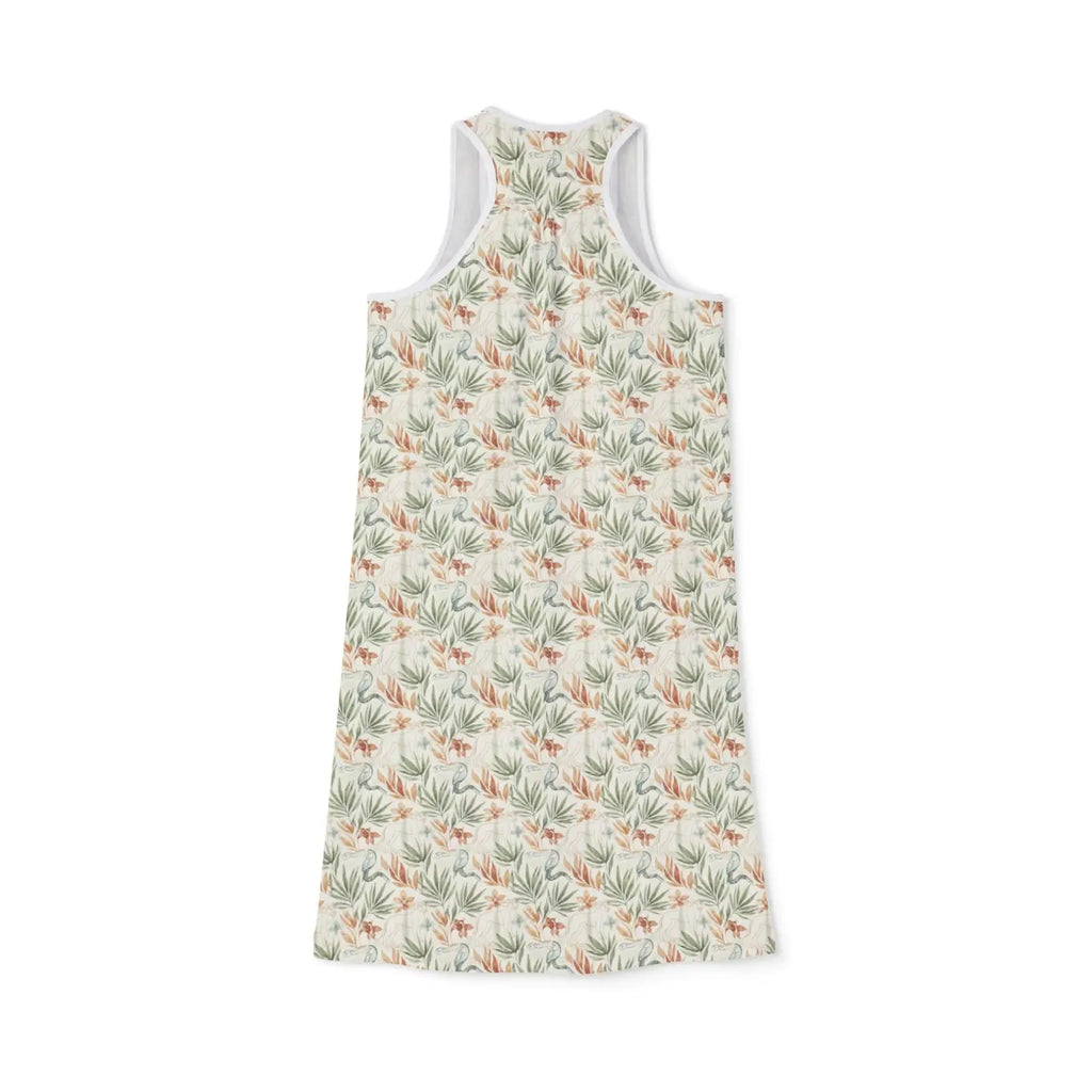 Tropical Floral Racerback Dress - All-Over Print - DipaliZ
