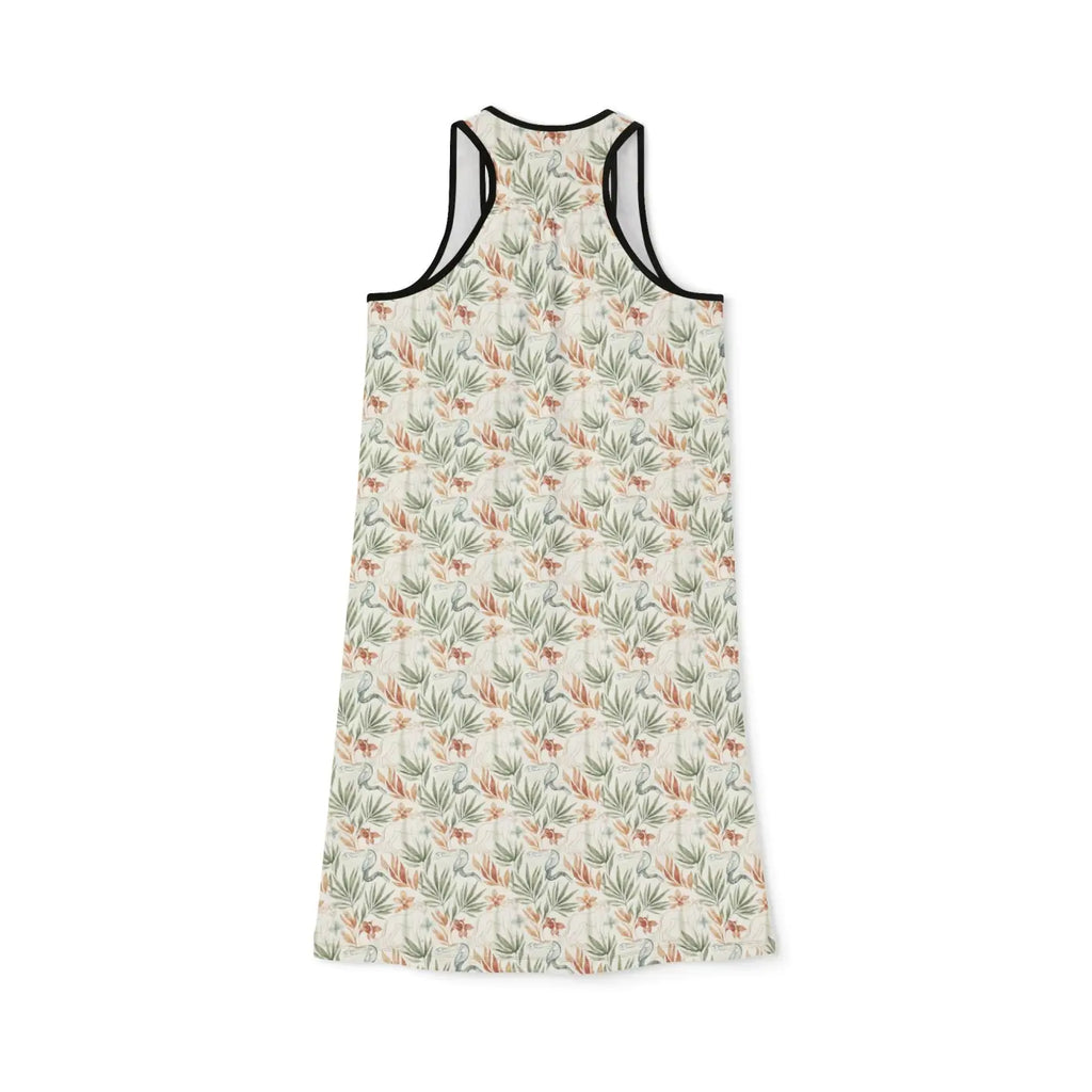 Tropical Floral Racerback Dress - All-Over Print - DipaliZ